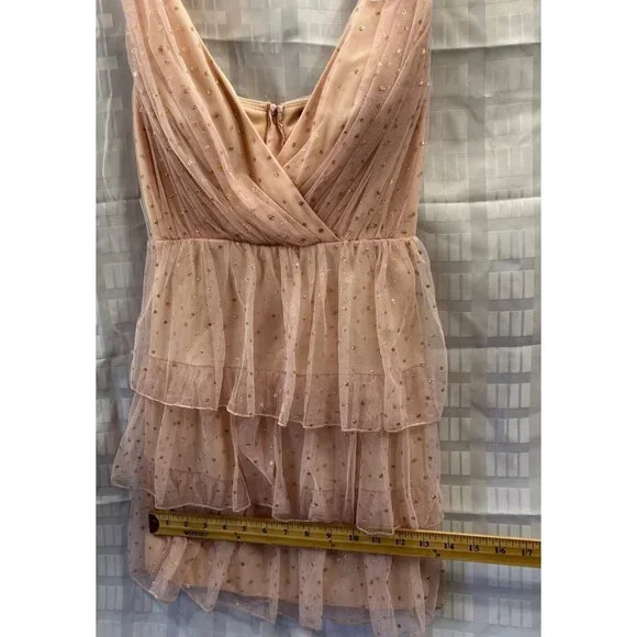 CITY TRIANGLES WOMEN/ YOUNG GIRLS DRESS SIZE 1COLOR ORANGE MELON CAP SLEEVE - Picture 8 of 13